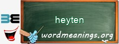 WordMeaning blackboard for heyten